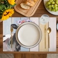 thumbnail image 4 of Farmhouse Cow Placemats Set of 4, Spring Floral Farm Animal Wooden Placemats for Dining Table, Place Mats for Kitchen Tabletop, Waterproof Wipeable Dining Table Mats Set, 4 of 9