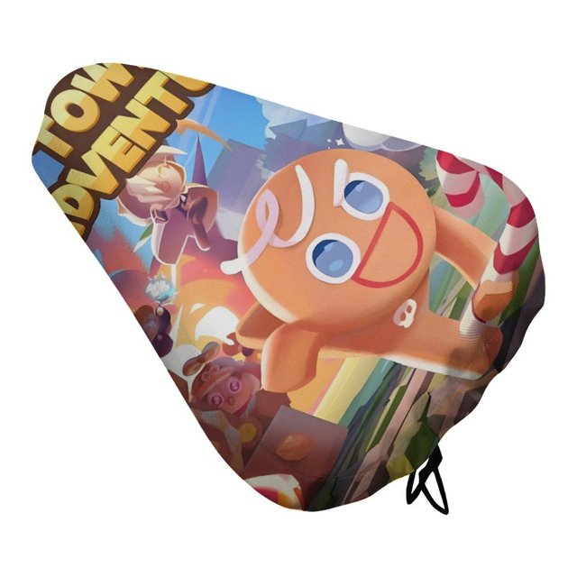 Cookie Run Funda de Asiento de Bicicleta Impermeable, Cojín Elástico Suave, Protector contra Lluvia, Polvo y UV