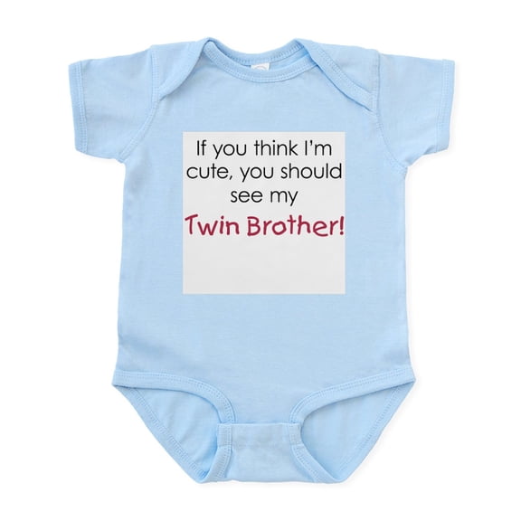 CafePress - Cute Twin Brother Infant Bodysuit - Baby Light Bodysuit, Size Newborn - 24 Months