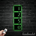 thumbnail image 4 of Handmadetneonsign Vertical Rosedale House Number, Vertical Rosedale Home Number Metal Wall Sign 63890, 4 of 5