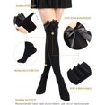 thumbnail image 2 of Calcetines hasta la rodilla negros Calcetines altos con lazo negro negro, 2 of 3