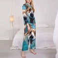 thumbnail image 3 of Kdxio Sea Swimming Corgi Women's Pajama Sets Long Sleeve Button Down Sleepwear Nightwear Soft Pjs Lounge Sets-Medium, 3 of 7