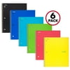 Five Star Wirebound Notebook, 1 Subject, Graph Ruled, 11" x 8 1/2", Assorted Colors, 6 Pack (73549)