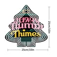thumbnail image 3 of Stylish Metal Hanging Christmas Tree Wind Spinner - Design with Playful Cursive ' anz ' & ' Thimes ' - Perfect for Yard & Garden Decor, 3 of 7