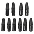 thumbnail image 1 of 5Pairs Audio Connect Plug Black 3Pin XLR Audio Signal Access Cable Plug Home Use, 1 of 6