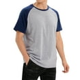 thumbnail image 5 of DODOING Men's Short Sleeve Tops Color Block Shirt Casual T-Shirts Comfortable Round Neck T-Shirt Tops, 5 of 8
