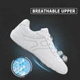 thumbnail image 4 of Womens Cheer Dance Shoes Girls White Breathable Lightweight Cheerleading Competition Shoes Athletic Sport Training Sneakers, 4 of 14