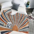 thumbnail image 4 of Boho Colorful Sunrise Throws Blankets Abstract Mid Century Modern Throw Blanket Minimalist Sun Boho Leaves Aesthetic Soft Warm Bed Bedding Women Blankets for Couch Sofa Office 30"x40", 4 of 6