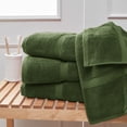 thumbnail image 3 of Towel Bazaar Premium Turkish Cotton Super Soft and Absorbent Towels (8-Piece Towel Set, Moss Green), 3 of 5