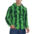 thumbnail image 2 of Sikiie Green Stripes Of Watermelon Men's Hoodie, Essentials Hoodie, Sweatshirt, Pullover Hooded Sweatshirt for Men-XX-Large, 2 of 7