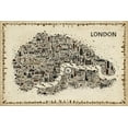 thumbnail image 2 of Esquer, Rafael 32x23 Black Ornate Wood Framed with Double Matting Museum Art Print Titled - Antique Iconic Cities-London, 2 of 4