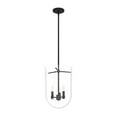 thumbnail image 2 of Hunter - Sacha 3-light Natural Black Iron, Medium Size Pendant Light, Dimmable, Modern Style, Urn Shaped, for Bedrooms, Dining, Living Rooms - 19318, 2 of 9