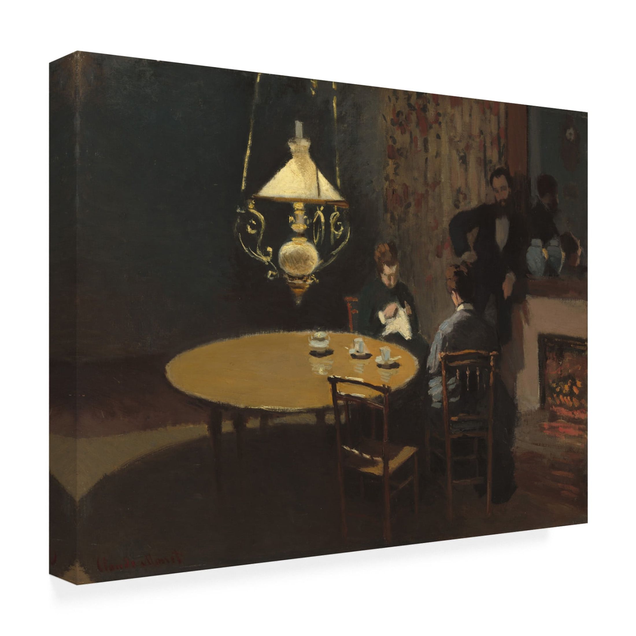 Claude Monet 'Interior, After Dinner, 1868-69' Canvas Art - 47 x 35 Inches