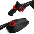 thumbnail image 2 of Transemion Wide Adjustable Motorcycle Side Mirror For Clear Viewing Rear View Mirrors Can Be Freely Adjusted Up Black WHITE GLASS, 2 of 6