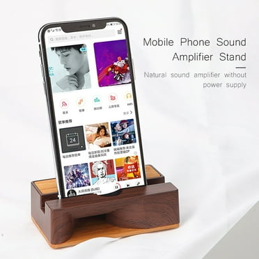 Dodocool Mobile Phone Sound Amplifier Stand Wooden Cell Phone Stand with Sound Amplifier Phone Holder Desk Support