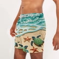 thumbnail image 4 of Hicidod Mens Swimming Trunks Quick Dry Swim Shorts with Mesh Lining Funny Print Casual Swimwear Bathing Suits Beach Short, 4 of 6