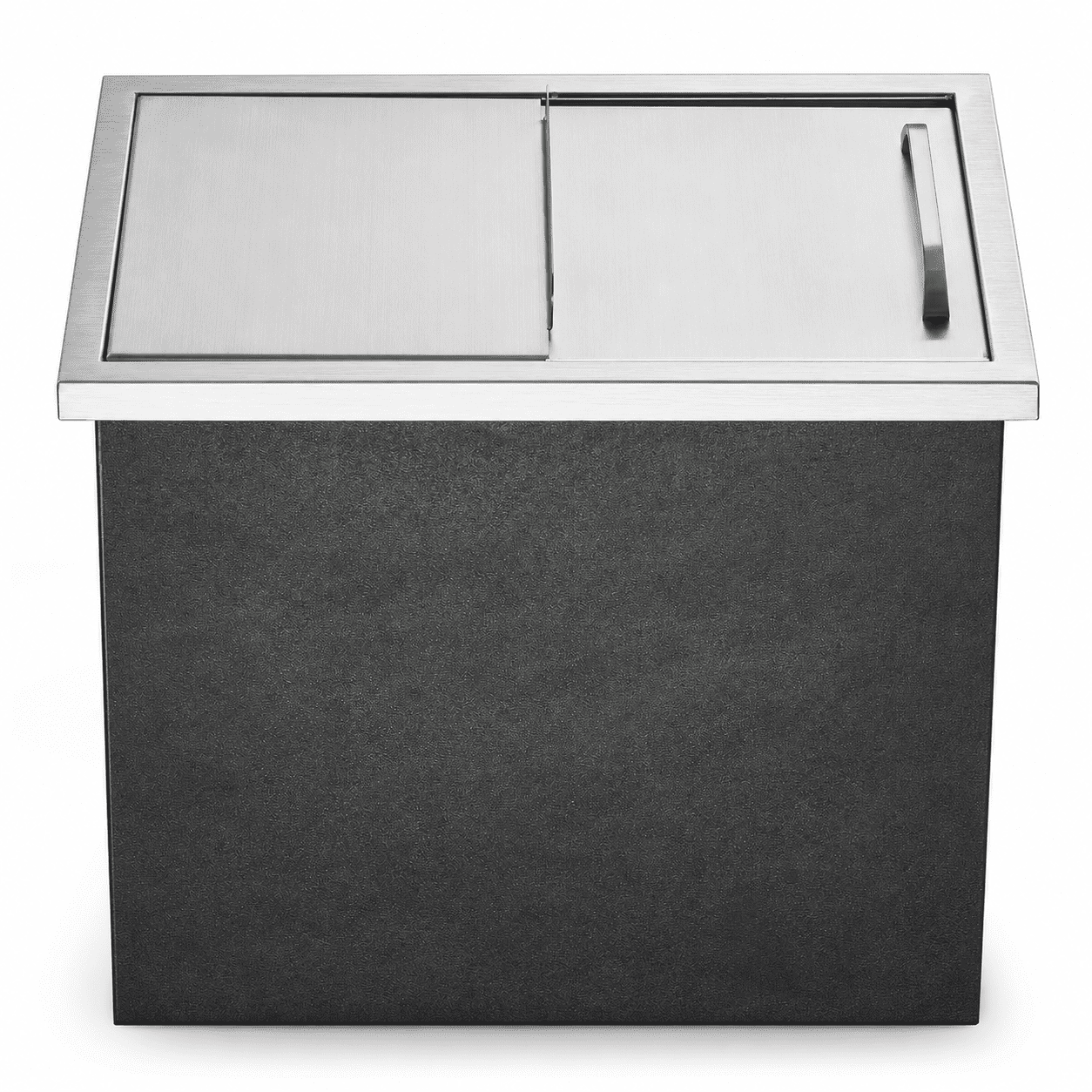 Drop-In Ice Chest, Stainless Steel Ice Storage Box with Sliding Lid and Drain Hose, Ice Bin for Chilled Wine, Beer, Beverage (18 x 12 x 14.5 Inches)