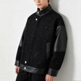 thumbnail image 2 of CYRBOKO Boys Leather Jackets, Collared Full Zip Long Sleeve Outdoor Kids Fall Outerwear Coats Black Size 7-8 T, 2 of 8