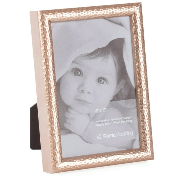 Roma Moulding 5x7 Solid Wood, Vintage Parisian Style, Champagne Single Photo Frame