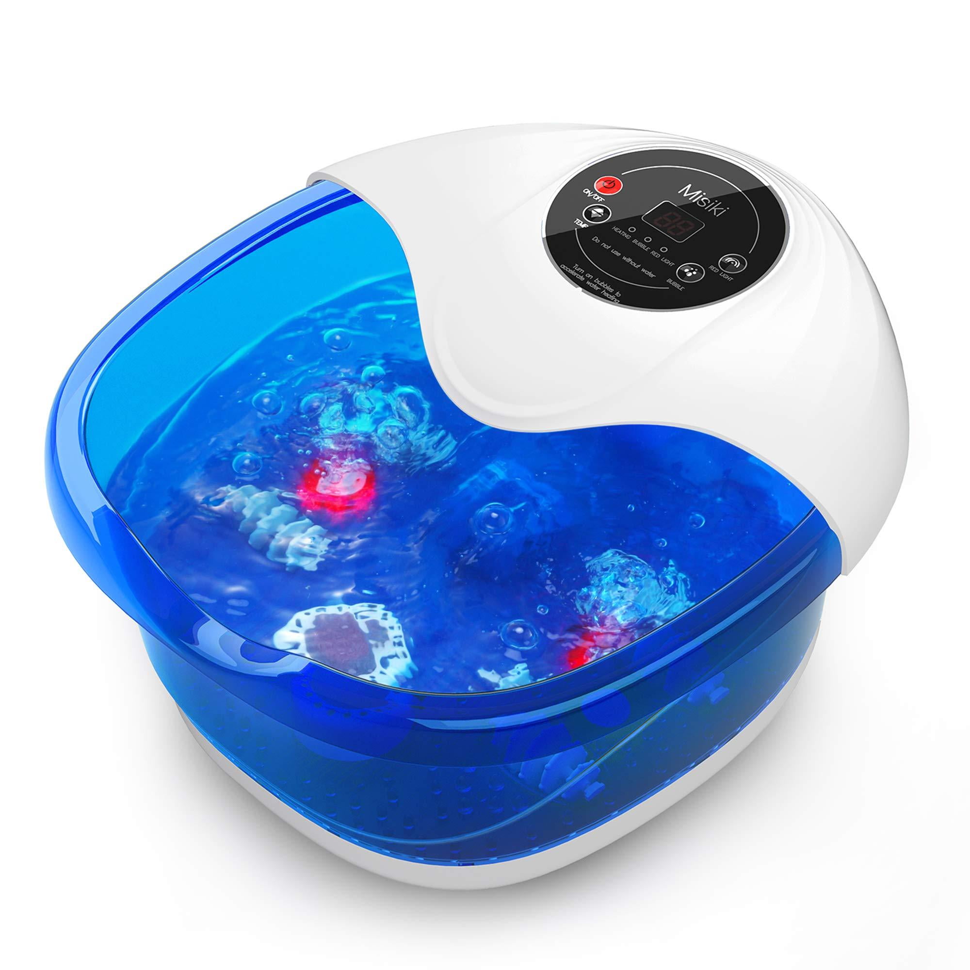 Foot Spa Misiki Foot Bath Massager with Heat Bubbles Vibration and Auto