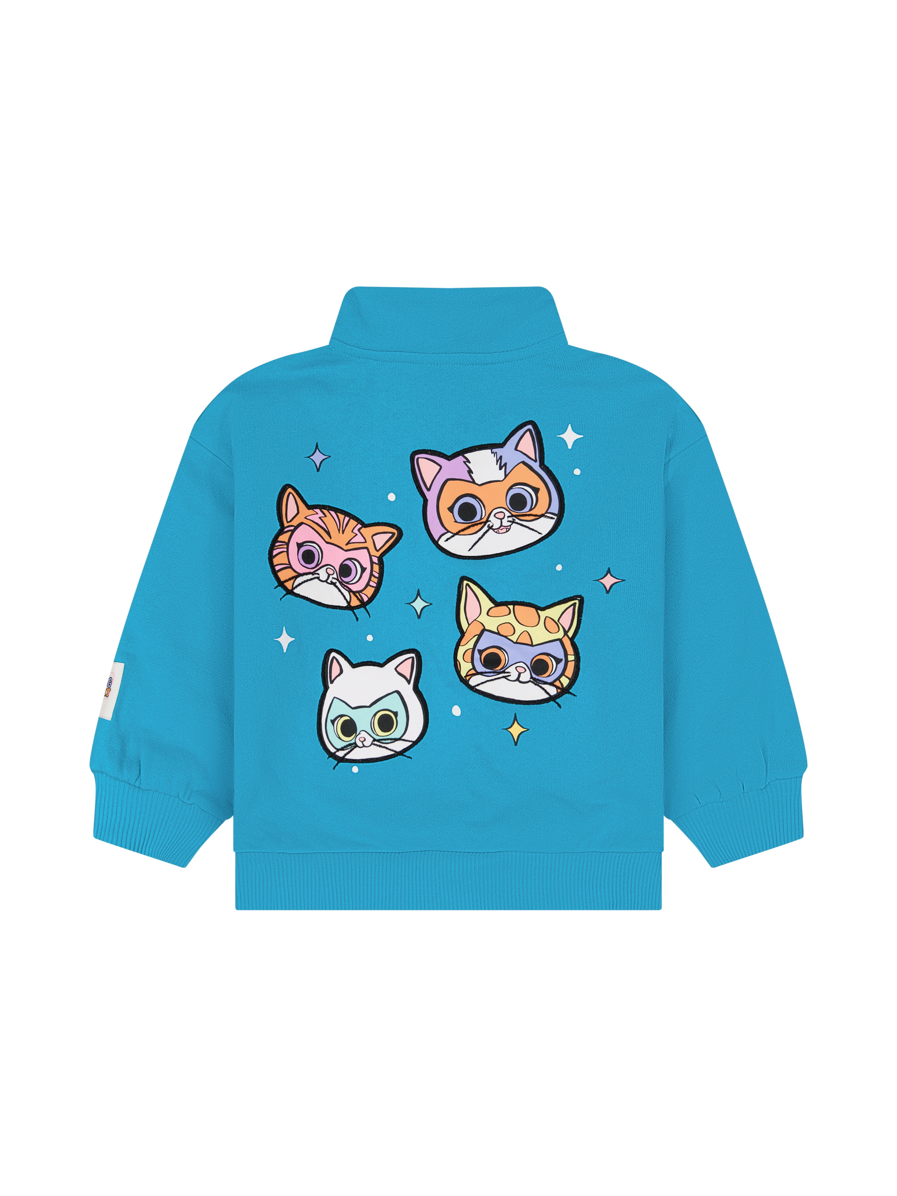 Super Kitties Toddler Girl Quarter Snap Pullover, Sizes 12 Months-5T