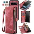 thumbnail image 2 of Wallet Case Compatible with Samsung Galaxy S10 Plus 2 in 1 Leather Zipper Detachable Magnetic Phone Case with 10 Card Slots Clutch Purse Cover Samsung Galaxy S10 Plus Premium PU Case Red, 2 of 6
