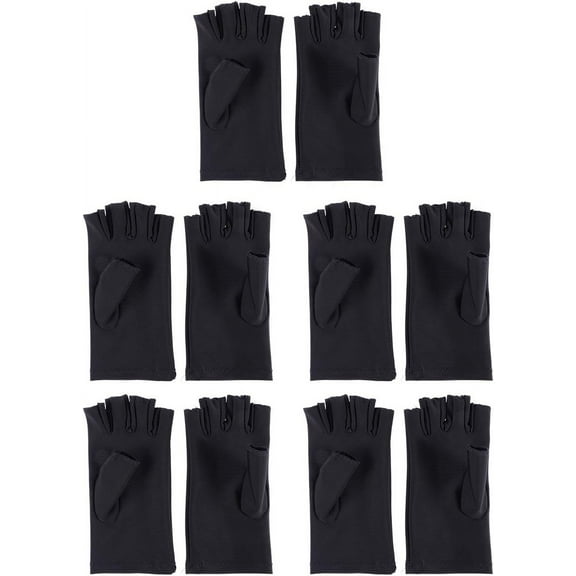 5 Pair UV shield glove fingerless anti uv glove protect hands from uv light for gel manicures with led uv gel polish drying lamp