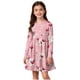 thumbnail image 1 of Vestidos de Manga Larga de las Niñas Tamaño 7-8 Elástico Vestido de Patinador con Cuello Redondo, Suave 95% Poliéster 5% Spandex para el Recital Escolar Diario, 1 of 6