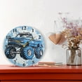 thumbnail image 6 of Stars Monster Truck Black 10 inch Wall Clocks Non Ticking Easy to Read Battery Decorative for Home Bathroom Kitchen Bedroom Living Room, 6 of 8