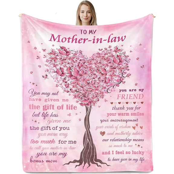 Mother in Law Gift, Mother in Law Gifts from Daughter in Law, Gifts for Mother in Law, to My Mother in Law Gift, Best Mother in Law Birthday Gifts Blanket 50"x60"