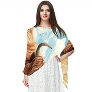 Yak Light and Breathable Chiffon Yarn Silk Scarf - Translucent 180*73 Size for Women