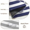 thumbnail image 6 of Round Rugs 3Ft, Anchor Gray Round Area Rug Washable Indoor Throw Carpet, Modern Navy Blue White Striped Nautical Small Non Slip Circle Rug for Bedroom Living Room Home Decor Aesthetic, 6 of 8