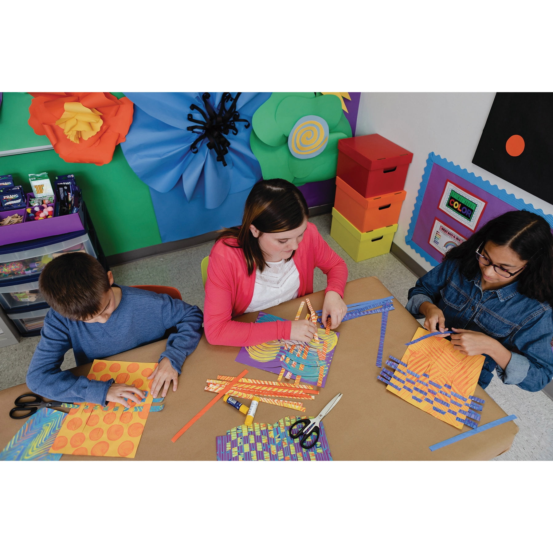 Tru-Ray Construction Paper, Heavyweight, Electric Orange, 12" x 18", 50 Sheets Per Pack, 5 Packs