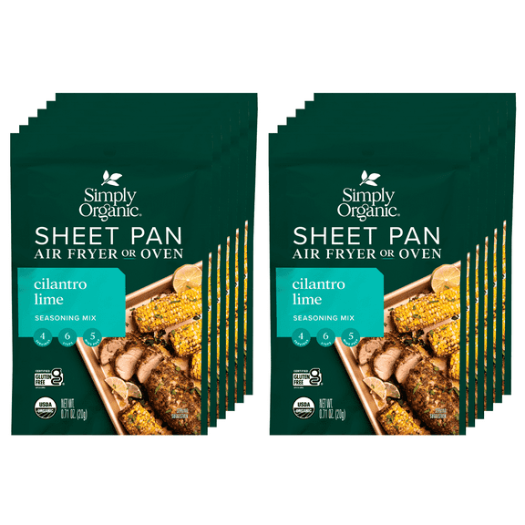 Simply Organic Certified Organic Cilantro Lime Sheet Pan Seasoning Mix, (12 Pack)