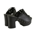 thumbnail image 2 of Milwaukee Leather MBL9410 Women's Black Open Toe Fashion Casual Platform Wedges with Studs 6, 2 of 10