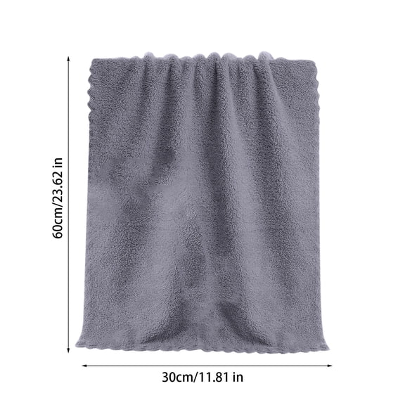 Rkxzt Face Towel,Velvet Face Towel 5 Pack Soft Absorbent Wash Cloth 30x60cm Plain Solid Colors,Washcloths|Cloth,Dark Gray