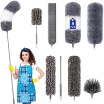 Vislone Telescoping Cleaner Set, Bendable Washable Dusters with 100 ...