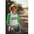 thumbnail image 4 of St Patricks Day Distressed Irish Typeset Unisex Raglan Baseball Tee, 4 of 5
