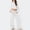 White, variant on Athletic Outfit Sets 2 Piece Women Solid Crop Hoodie Wide Leg Jogger Pants Black M