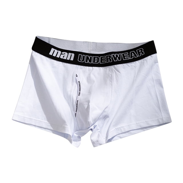 Rbaofujie Mens Thongs And G String ManUnderwear Men Middle Waist Solid Color Letters Split Comfortable Breathable Boxers Underwear Men'S Underwear Boxers