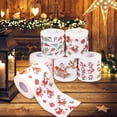 thumbnail image 3 of ULTNICE 5 rollos de papel higiénico con patrón navideño, rollos de papel tisú para cena de baño de Papá Noel, servilletas desechables, 3 of 7