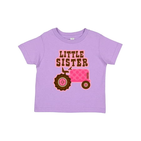 

Inktastic Pink Tractor Little Sister Gift Toddler Toddler Girl T-Shirt