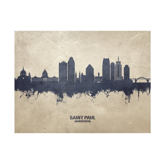 Michael Tompsett 'Saint Paul Minnesota Skyline Concrete' Canvas Art