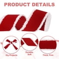 thumbnail image 4 of 12 Yards x 2.5" Christmas Ribbon Velvet Ribbons Gift Wrapping Ribbon for Craft Birthday Wedding Festival Holiday Decoration, Red, 4 of 7