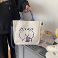 thumbnail image 1 of Bolso De La Compra Bolso de compras de lona con estampado de dibujos animados para mujer, cruzados de hombro para mujer, 1 of 9