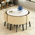 thumbnail image 2 of стол обеденный Dining Table Set 4 Chairs Comedor 4 Sillas My Lux Decor Round, 2 of 54