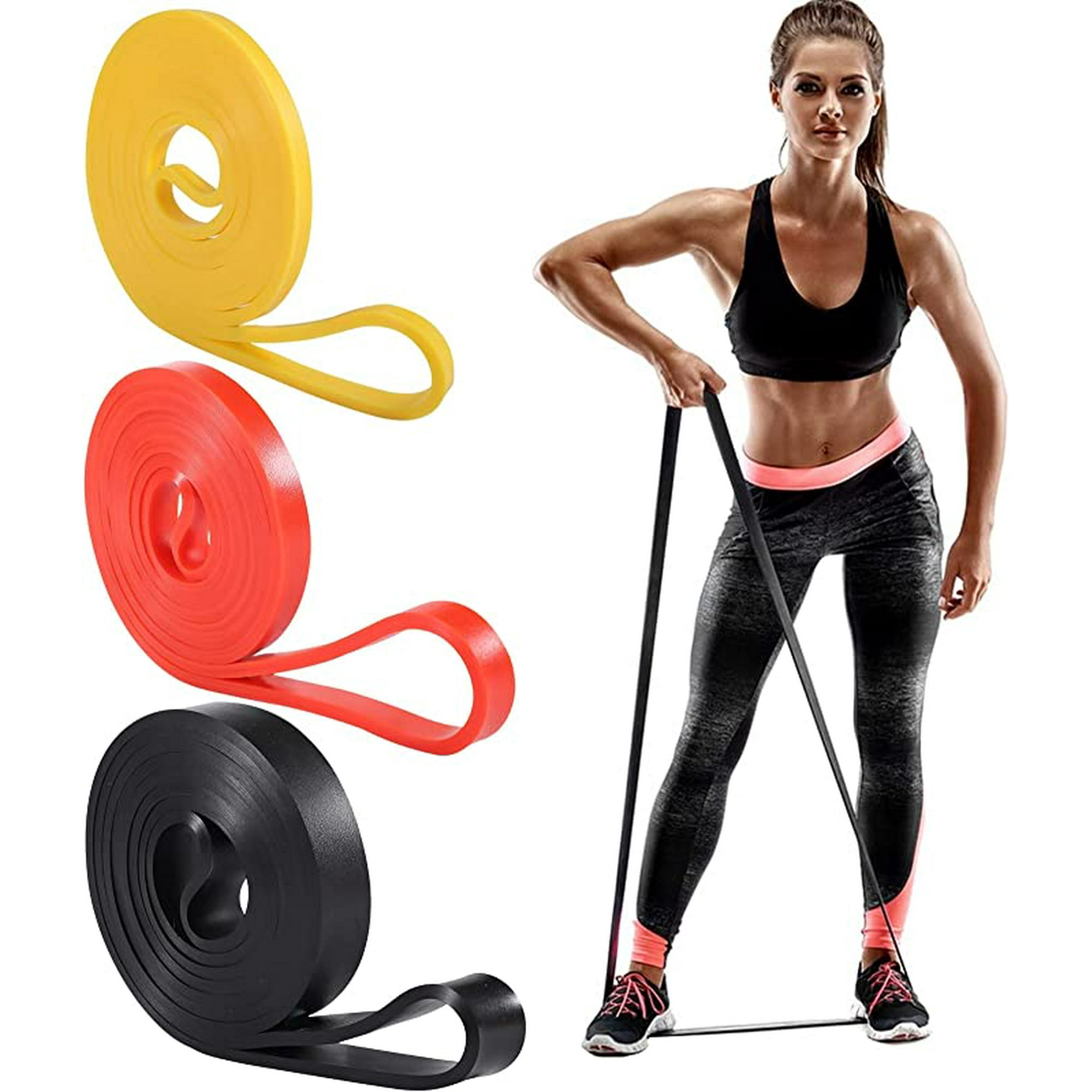 Resistance Bands 3PCS Set Resistance Bands Elastic Sport Bands Fitness Pull Resistance Band for Resistance Training Powerlifting Fitness Bodybuilding