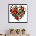 thumbnail image 4 of Diamante pintura 5D DIY taladro redondo completo amor flor Kit decoración del hogar Hugtrwg Para estrenar, 4 of 9