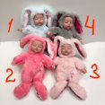 thumbnail image 1 of Mishatoys LOL Sleeping Rabbit Plush Doll Pink Color Reborn Silicone Doll for Baby Bedtime Toy Girls Easter Christmas Gift 25cm25 cm Gao Jinjia LED, 1 of 2