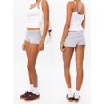 thumbnail image 2 of LMLYSoH Women Mini Shorts Solid Color Ruched Low Rise Tight Shorts Casual Booty Shorts Summer Streetwear, 2 of 9